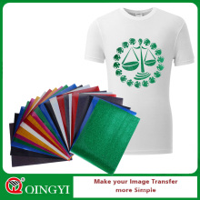 Vinyle de transfert de chaleur de glitter bon marché de Qingyi pour 10 * 12 pouces